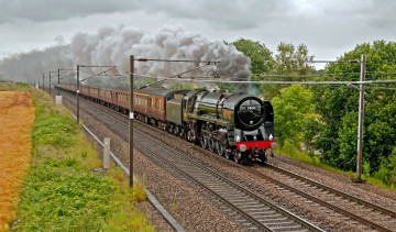 Картинка техника паровозы железная дорога рельсы паровоз