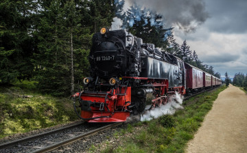 Картинка техника паровозы паровоз рельсы дорога железная