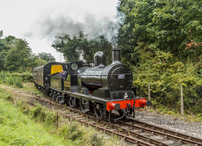 Обои картинки фото техника, паровозы, паровоз, рельсы, дорога, железная