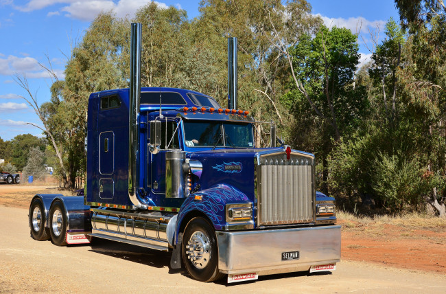 Обои картинки фото kenworth, автомобили, тягач, седельный, грузовик, тяжелый