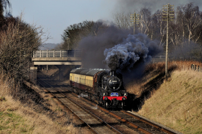 Обои картинки фото техника, паровозы, паровоз, рельсы, дорога, железная