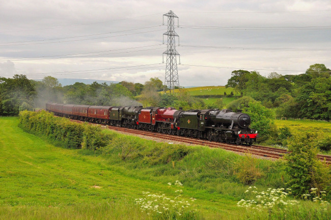 Обои картинки фото техника, паровозы, паровоз, рельсы, дорога, железная