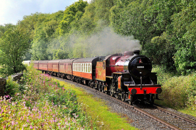 Обои картинки фото техника, паровозы, рельсы, дорога, железная, паровоз