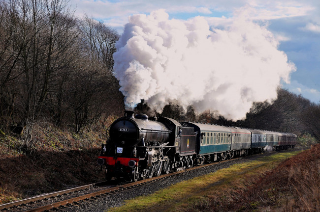 Обои картинки фото техника, паровозы, рельсы, дорога, железная, паровоз