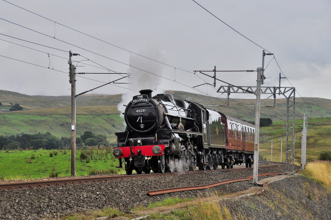 Обои картинки фото техника, паровозы, паровоз, железная, рельсы, дорога