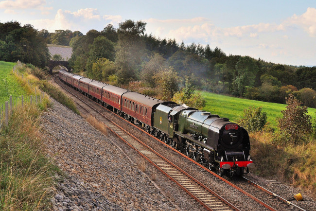 Обои картинки фото техника, паровозы, паровоз, рельсы, дорога, железная