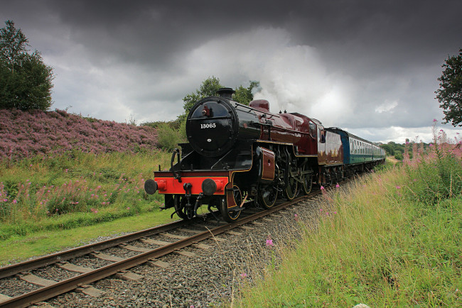 Обои картинки фото техника, паровозы, паровоз, рельсы, дорога, железная