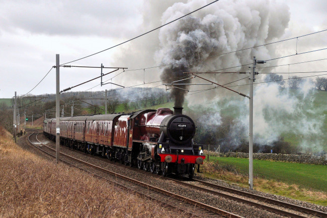 Обои картинки фото техника, паровозы, паровоз, рельсы, дорога, железная