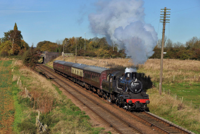 Обои картинки фото техника, паровозы, паровоз, рельсы, дорога, железная