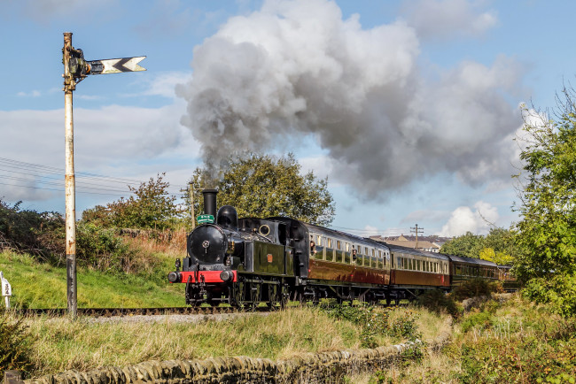 Обои картинки фото техника, паровозы, паровоз, железная, дорога, рельсы