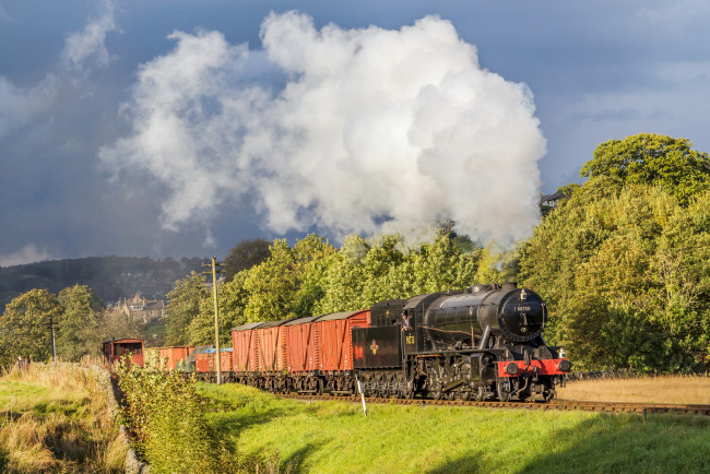 Обои картинки фото техника, паровозы, рельсы, железная, дорога, паровоз