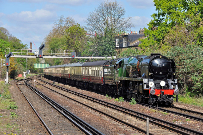 Обои картинки фото техника, паровозы, железная, паровоз, рельсы, дорога