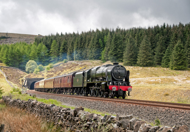 Обои картинки фото техника, паровозы, железная, дорога, паровоз, рельсы