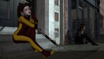 Картинка 3д+графика фантазия+ fantasy фон девушки взгляд