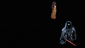 Картинка рисованное минимализм лея органа-соло дарт вейдер