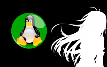 Картинка компьютеры linux логотип фон
