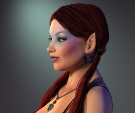 Картинка 3д+графика эльфы+ elves взгляд эльфийка фон