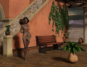 Картинка 3д+графика люди+ people фон взгляд девушка