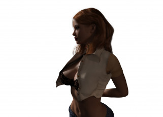 Картинка 3д+графика люди+ people фон взгляд девушка