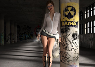 Картинка 3д+графика люди+ people фон взгляд девушка