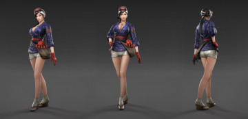 Картинка 3д+графика фантазия+ fantasy фон взгляд девушка