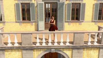 Картинка 3д+графика люди+ people фон взгляд девушка