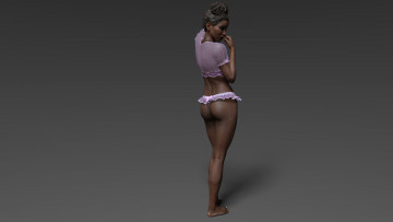 Картинка 3д+графика люди+ people взгляд фон девушка