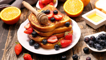 Картинка еда бутерброды +гамбургеры +канапе тосты мед ягоды