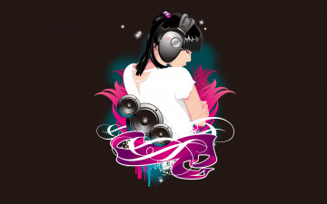 Картинка музыка -другое девушка наушники