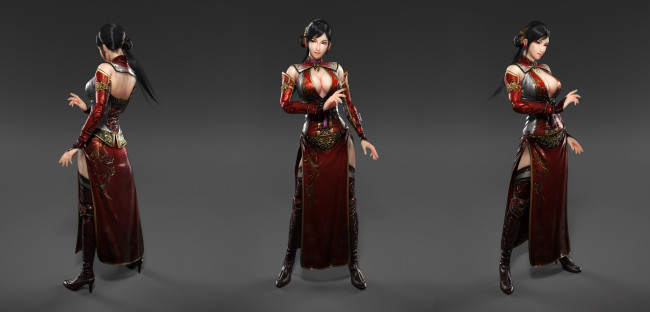 Обои картинки фото 3д графика, фантазия , fantasy, фон, взгляд, девушка