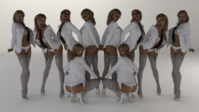 Обои картинки фото 3д графика, люди , people, фон, девушки, взгляд