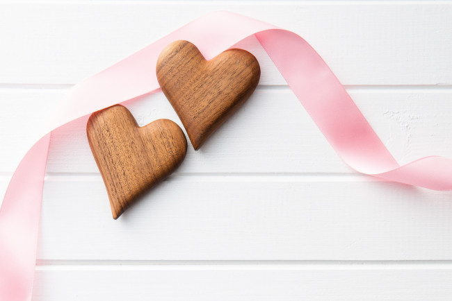 Обои картинки фото праздничные, день святого валентина,  сердечки,  любовь, лента, пара, сердечки