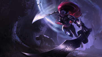 Картинка видео+игры league+of+legends рыцарь оружие катарина девушка