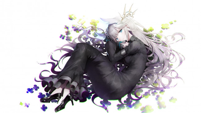 Обои картинки фото аниме, животные,  существа, девушка