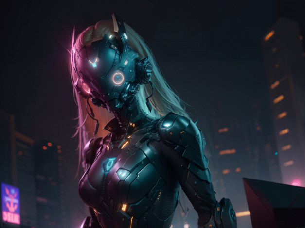 Обои картинки фото фэнтези, роботы,  киборги,  механизмы, нейросети, графика, нейроарт, ai, art, нейронные, сети, рисунки, нейро, искусство, киборг