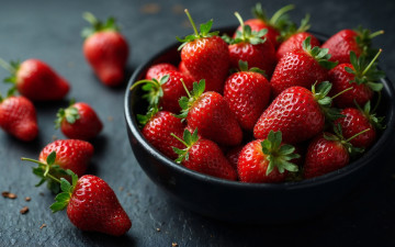 обоя еда, клубника,  земляника, ягоды, крупная