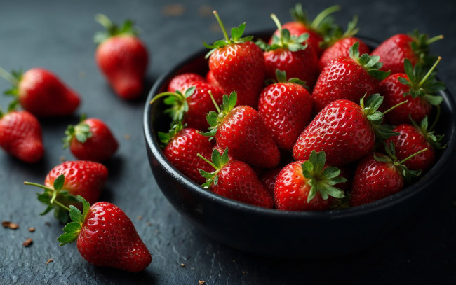 Обои картинки фото еда, клубника,  земляника, ягоды, крупная