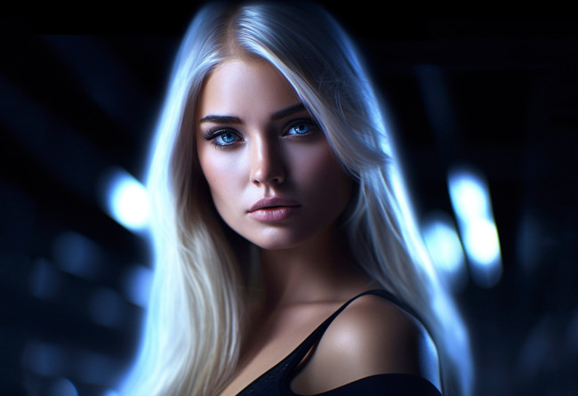 Обои картинки фото 3д графика, портреты и лица , portraits and faсes, девушка, нейросеть