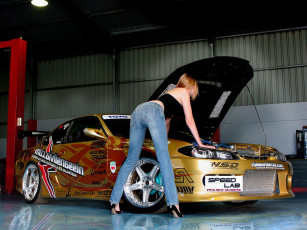 Картинка автомобили авто девушками