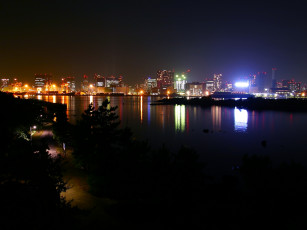 Картинка города огни ночного