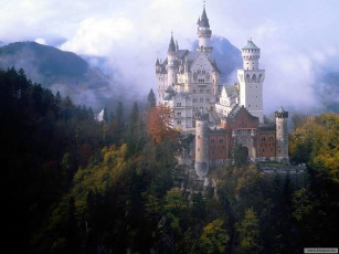Картинка города замок нойшванштайн германия