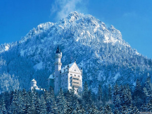 Картинка города замок нойшванштайн германия