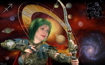 Картинка космический гороскоп стрелец фэнтези девушки