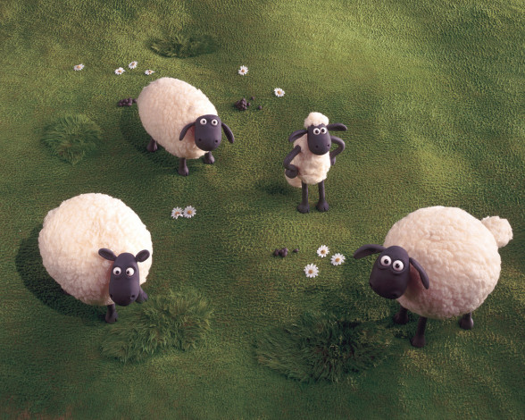 Обои картинки фото мультфильмы, shaun, the, sheep