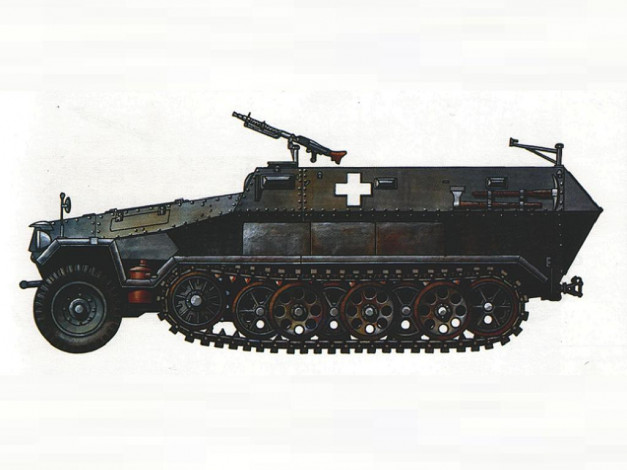 Обои картинки фото hanomag, sd, kfz, 251, ausf, 1939г, техника, военная