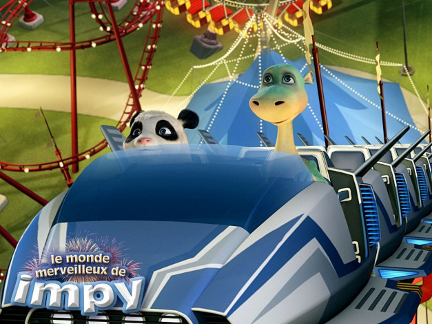 Обои картинки фото мультфильмы, urmel, voll, in, fahrt