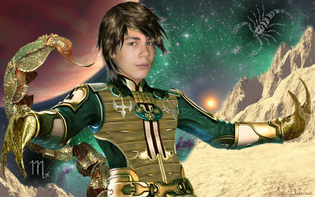 Обои картинки фото космический, гороскоп, скорпион, фэнтези, существа