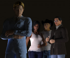 Картинка 3д графика people люди