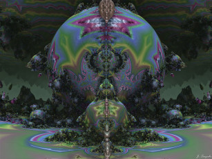 Картинка 3д графика fractal фракталы узор цвета фон