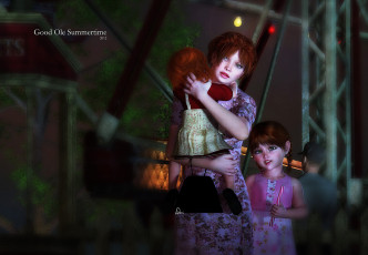 Картинка 3д графика people люди мать дети